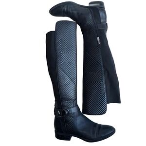 Vince Camuto Pordalia Black Riding Boots Size 8M Leather Tall